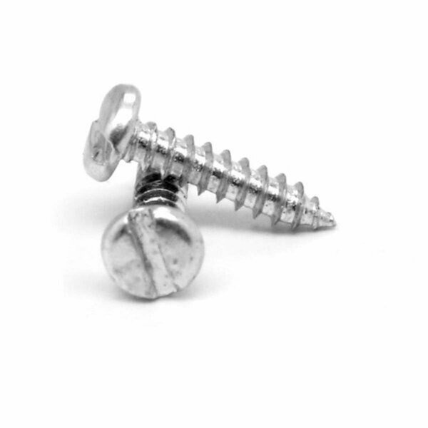 No.4-24 x 0.44 Slotted Pan Head Type AB Sheet Metal Screw, 18-8 Stainless Steel, 5000PK, Asmc Industrial, Mfr#: 0000-215762-5000